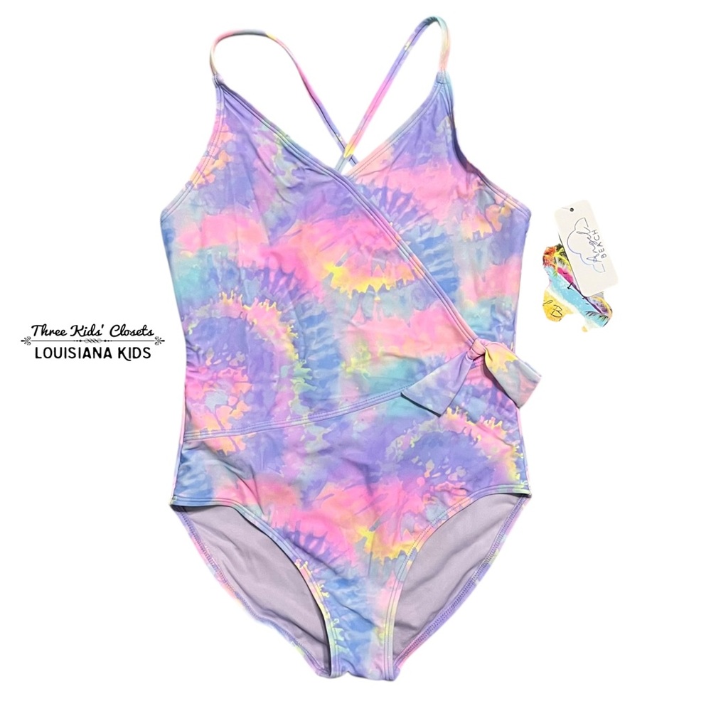 NEW Angel Beach 16Y Colorful Tie-Dye Swimsuit